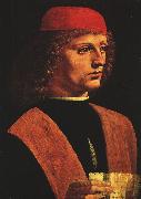  Leonardo  Da Vinci Portrait of a Musician oil painting